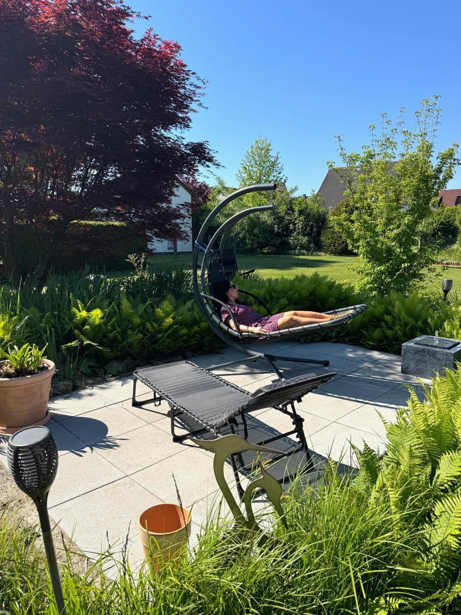 Ferien-Whg Stuenkel Nahe Steinhuder Meer Mit Garten Und Balkon Bagian luar foto